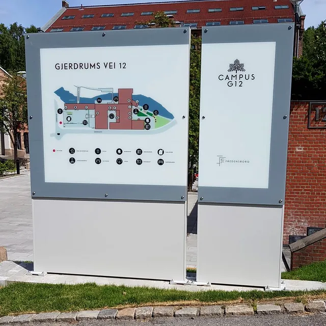 Frittstående skilt for Gjerdrum