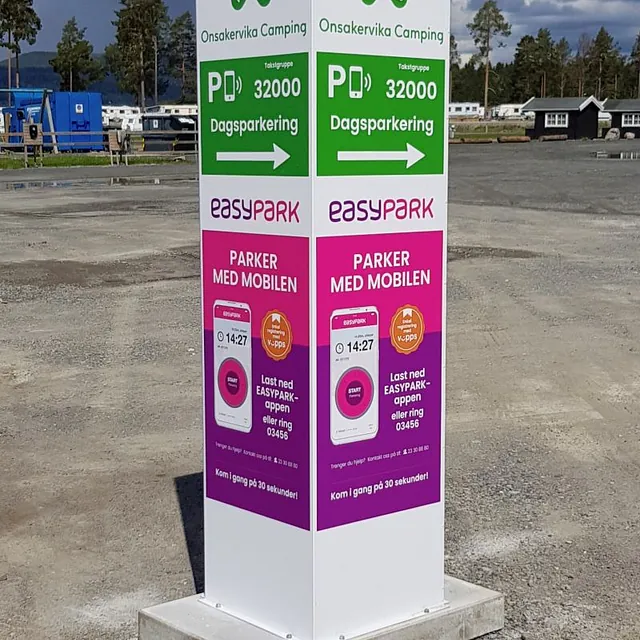 Easypark frittstående skilt